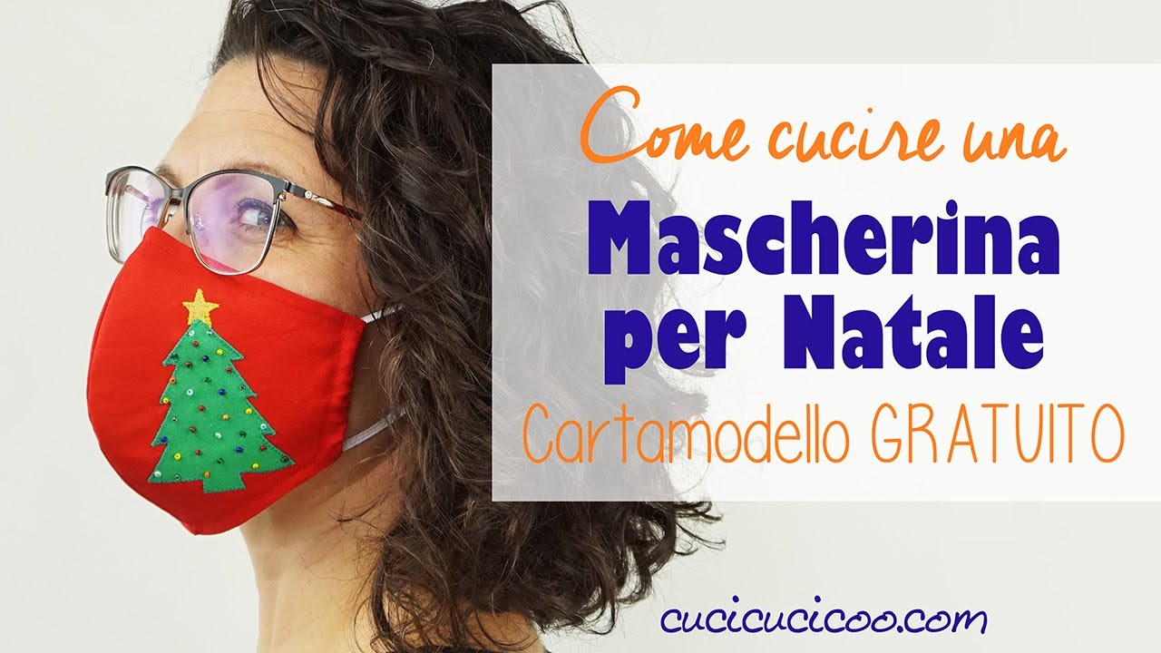 Come cucire una mascherina per Natale (cartamodello gratuito con 3 taglie!)