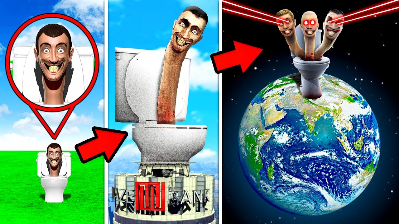 GTA 5 - SKIBIDI TOILET KLEIN zu RIESIG upgraden!!