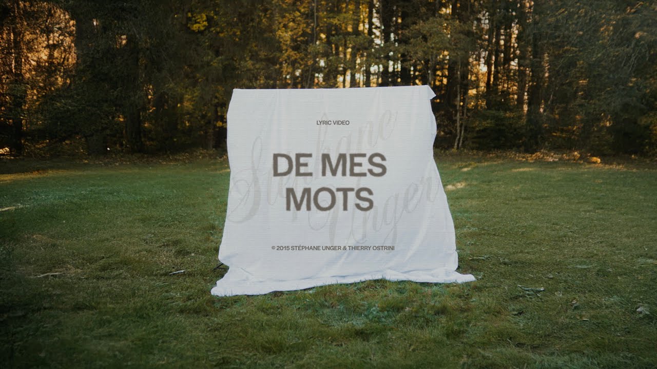 De mes mots – Stéphane Unger (LYRICS Video)
