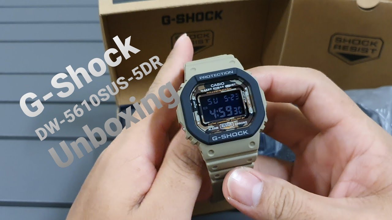 G-Shock DW-5610SUS-5DR Camouflage face  (Unboxing and Hands-on)