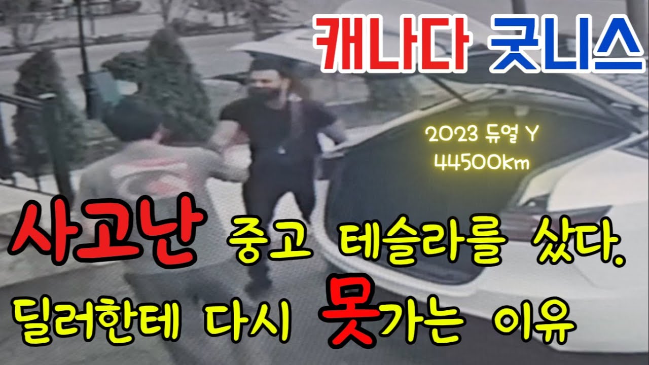 캐나다 이민 1세대,  사고난 중고 테슬라를 사버렸다. 더 망가질까봐 딜러한테 못가는 이유. #테슬라 #사고차량 #테슬라중고