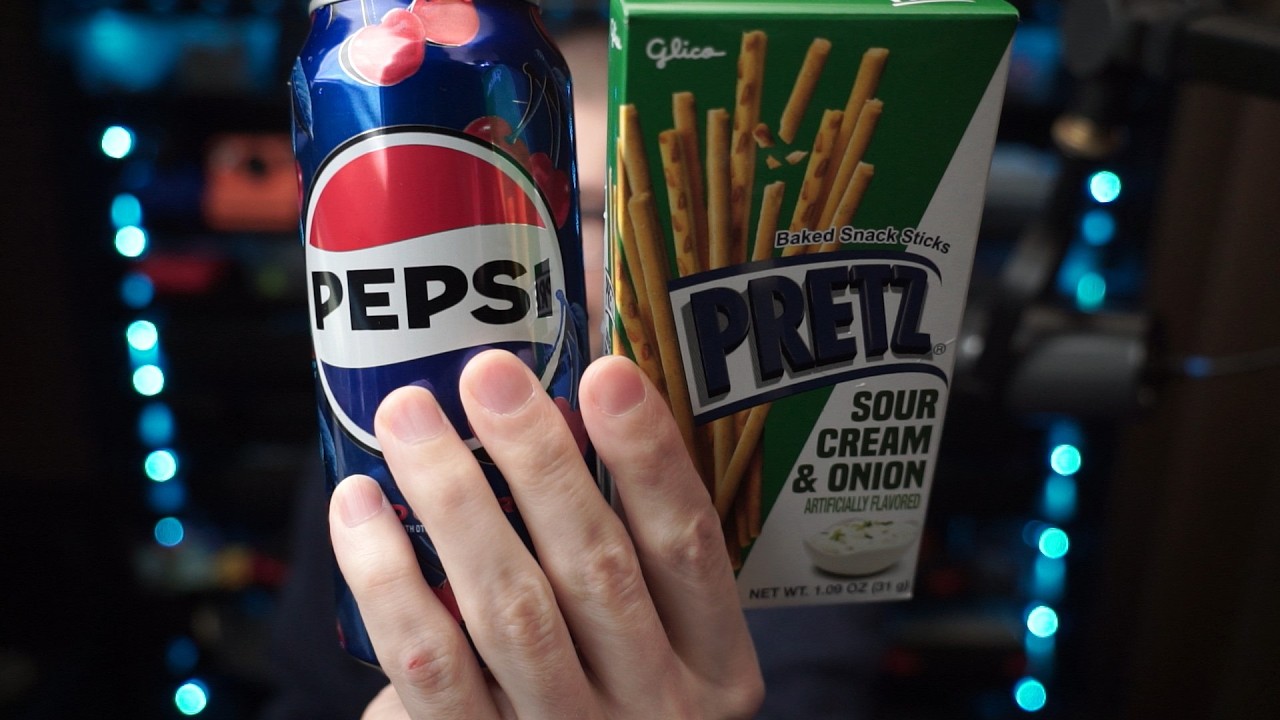 Trying Pretz Sour Cream & Onion and Wild Cherry Pepsi