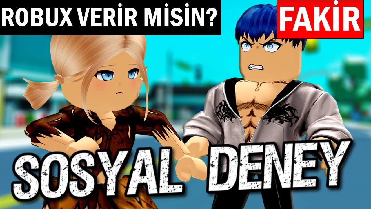 PARAM YOK BANA DA ROBUX VERİR MİSİN !? Sosyal Deney (Roblox Brookhaven 🏡Rp)