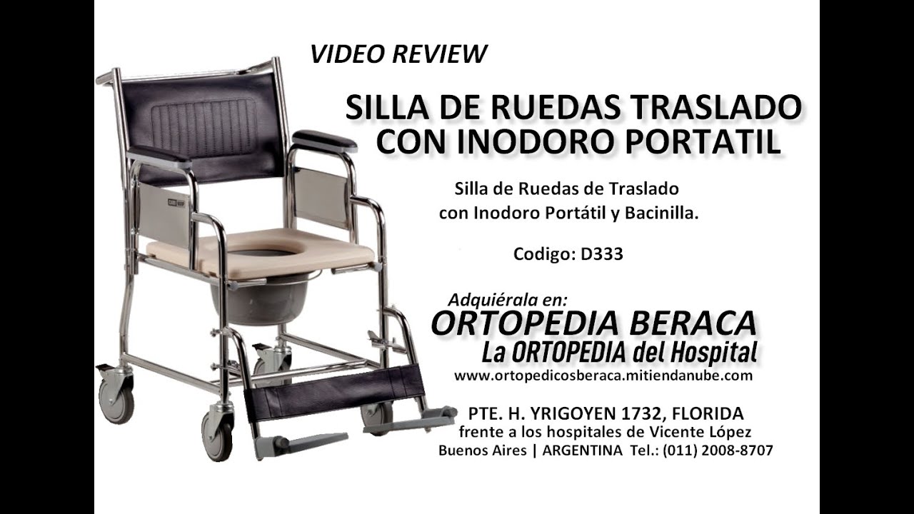 Silla de Ruedas de Traslado Con Inodoro Portátil | Care Quip - D333