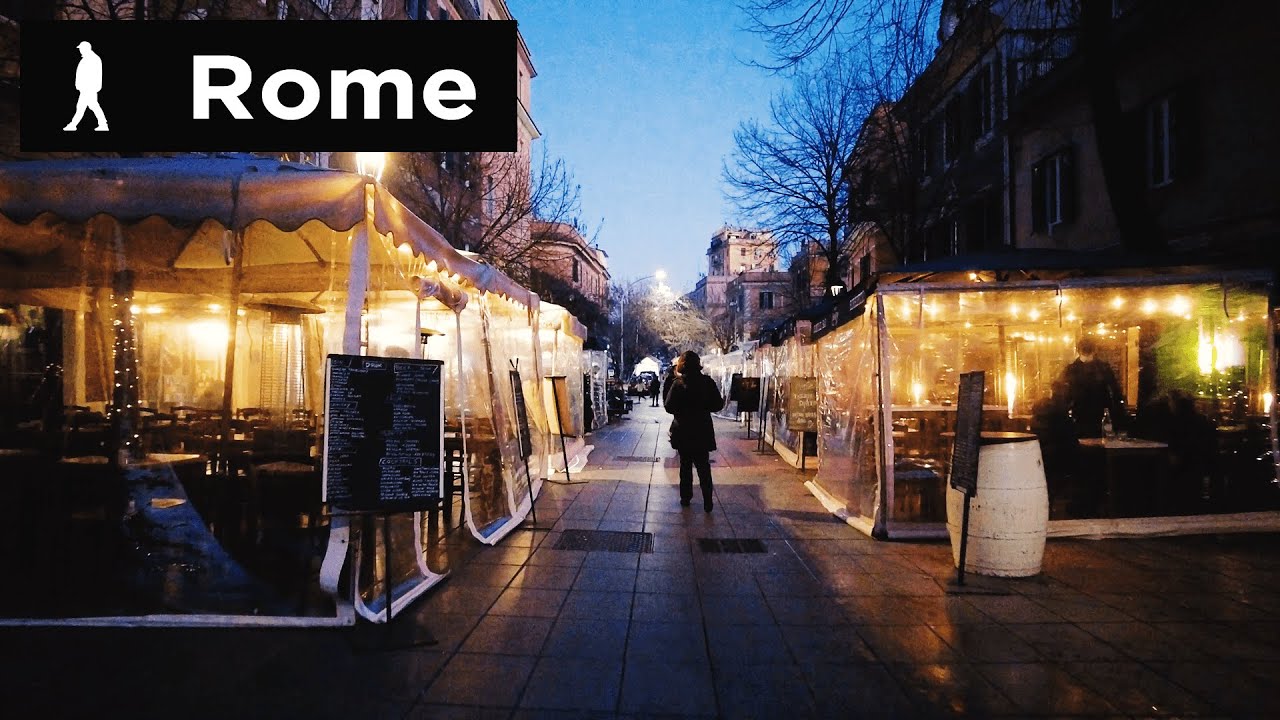 Rome Evening walk from Piazza Ragusa to Via del Pigneto | Outside Walker