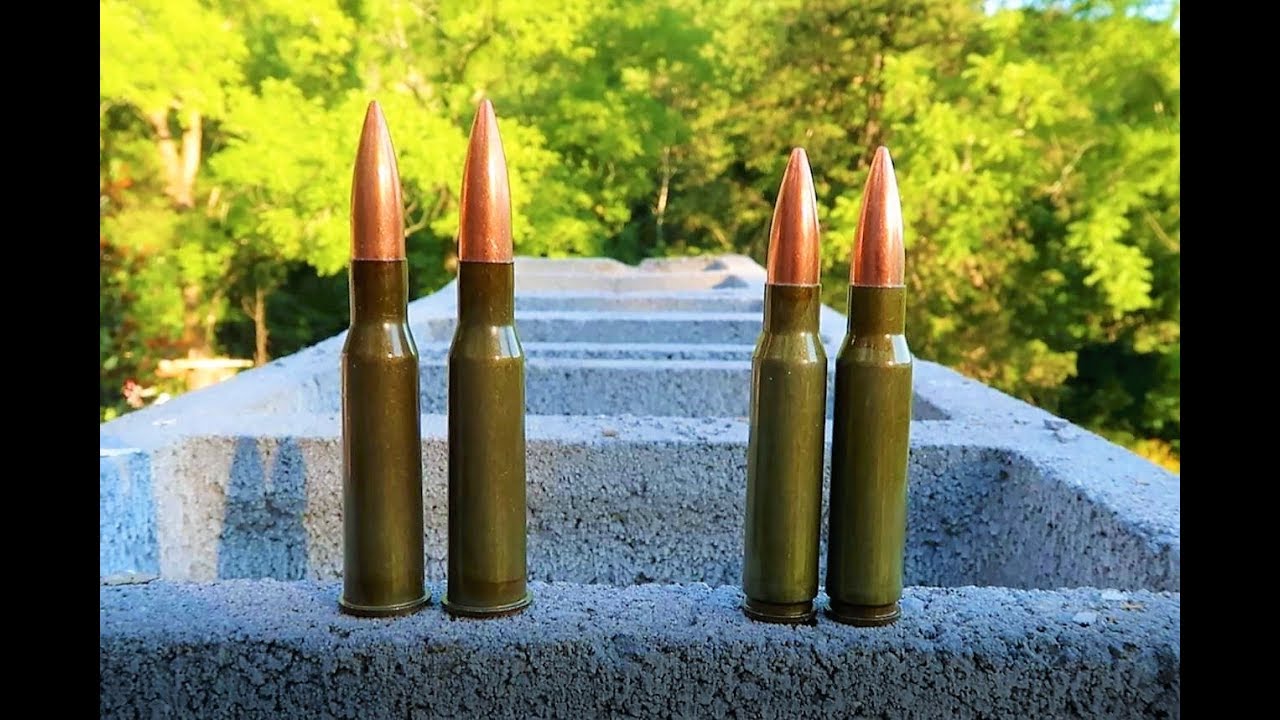 7.62X54R против .308 Win — тест шлакоблоков — Мосин против Ругера (американский)