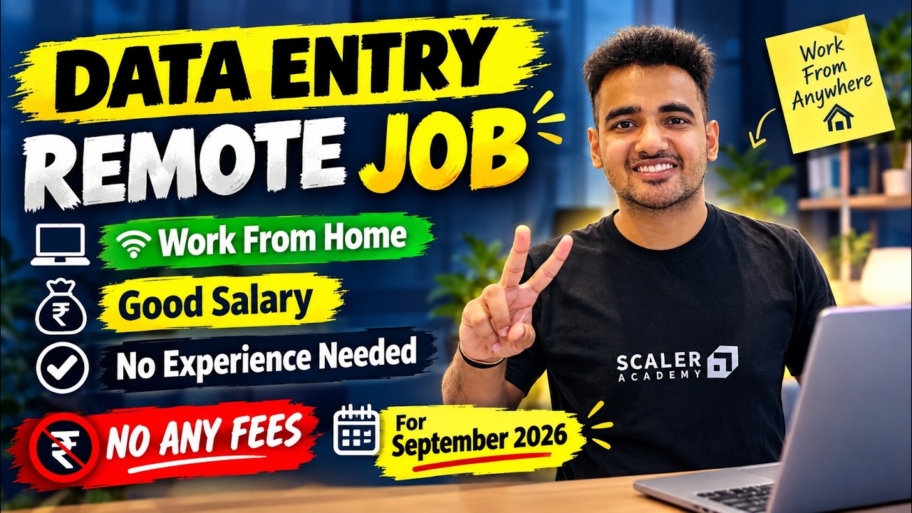 Data Entry Work From Home Job September 2026 | Remote Typing Job for Freshers & Experienced