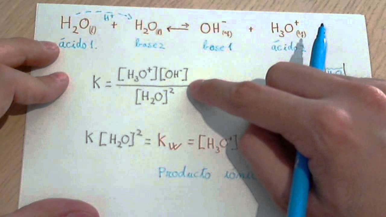 Autoionización del agua o autoprotolisis del agua