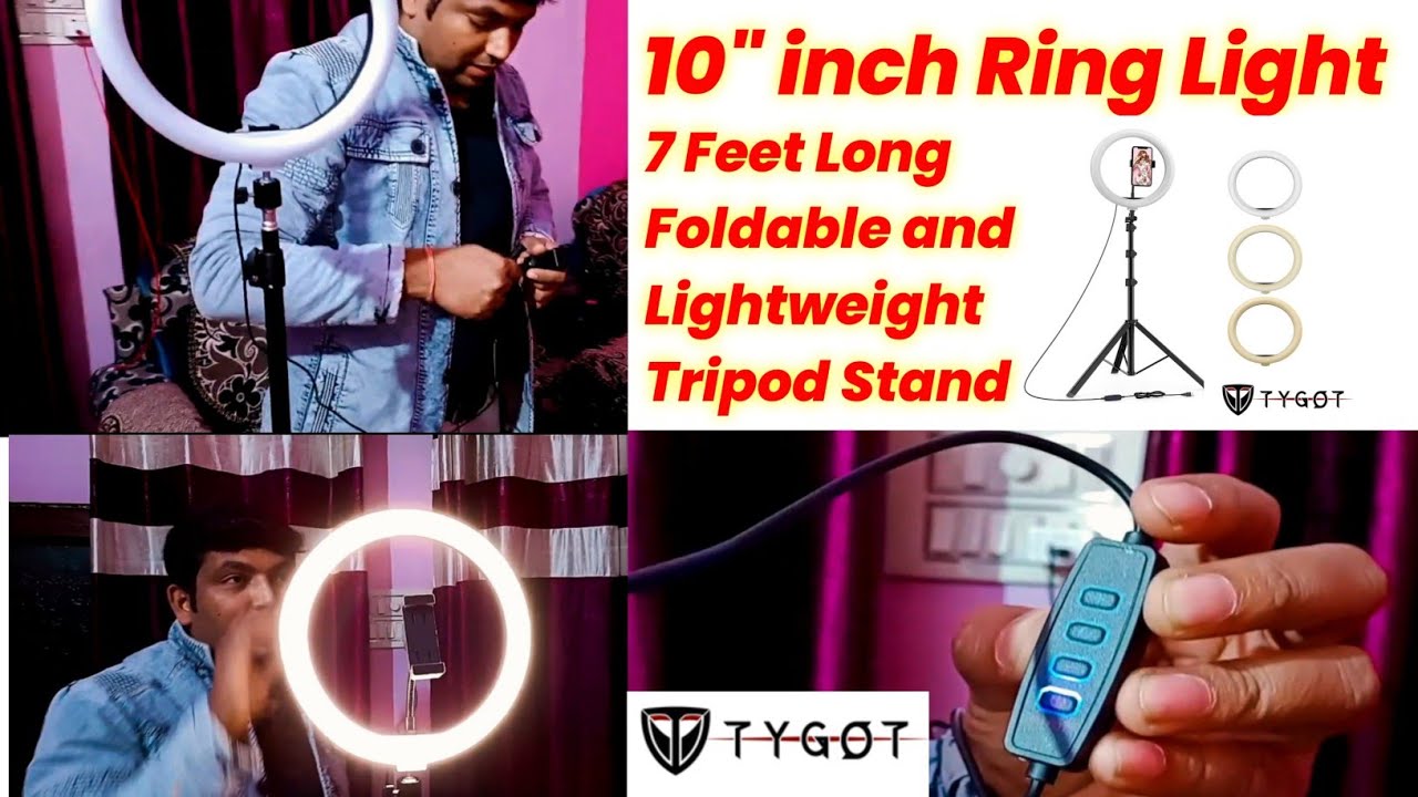Tygot 10 inches Big Led Ring Light || 7 Feet Long Tripod Stand || Best Ring Light Under 1000 Rs