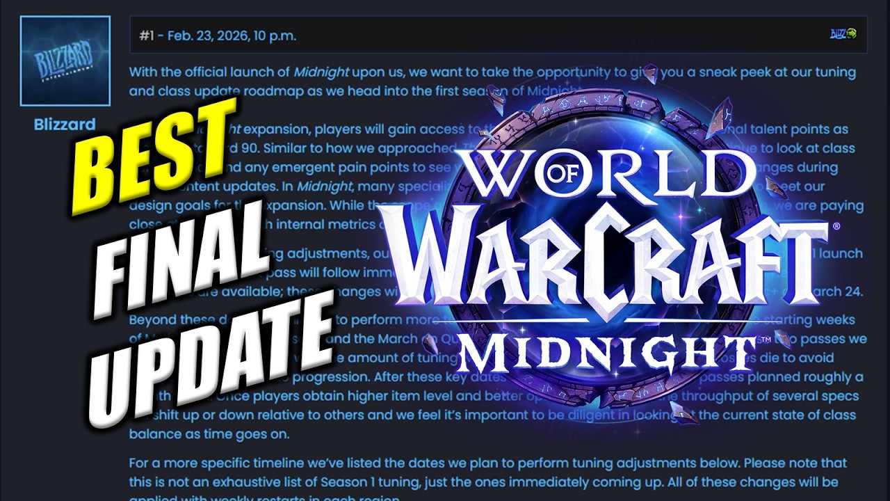 Окончательное расписание настройки классов от Blizzard &mdash; БОЛЬШОЕ ОБНОВЛЕНИЕ