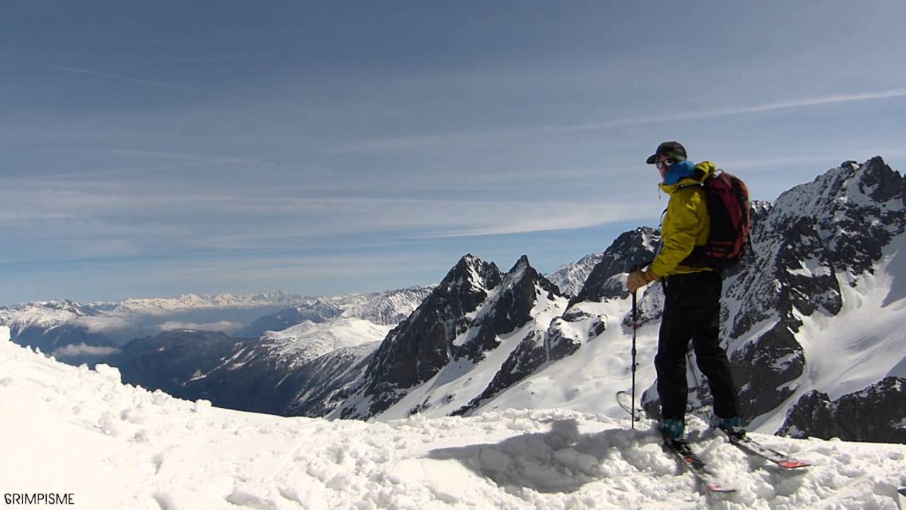 Vid&eacute;oTOPO ski: Br&egrave;che de B&eacute;rard, 10 mars 2016 #aiguillesrouges