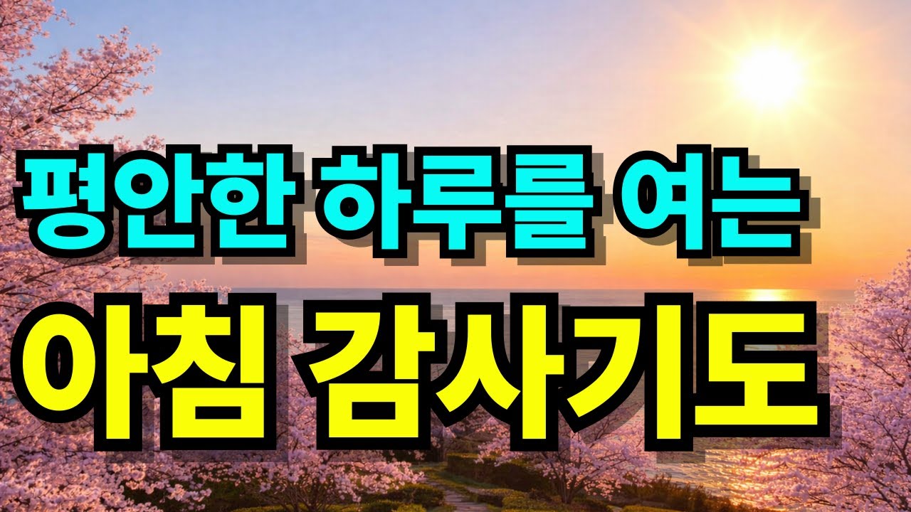 평안한 하루를 여는 감사의 기도 | 아침 감사기도 | 아침기도 | 하루를 시작하는 기도 | 아침을 여는 기도 | 1시간 기도