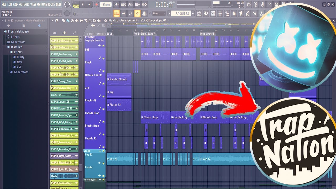 HOW TO MAKE A TRAP NATION REMIX LIKE A PRO! (+Free FLP)