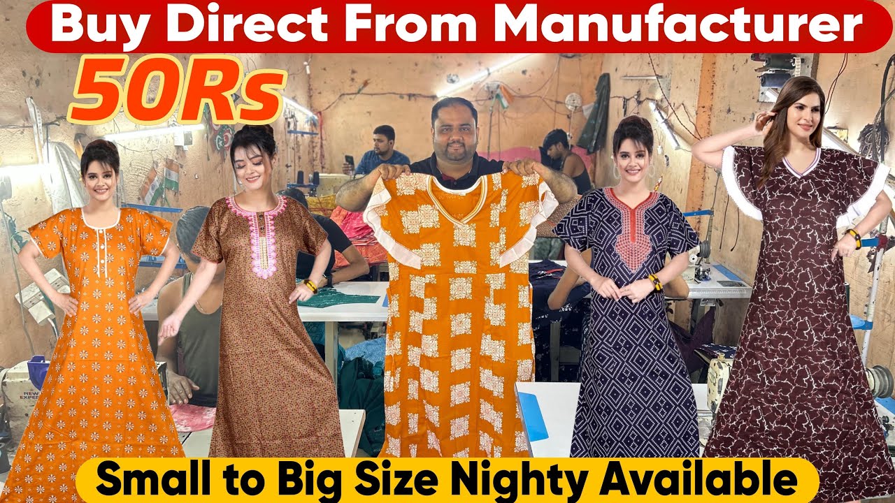 100%Real Manufacture of ladies nighty/50Rs/Nighty wholesale market/Ulhasnagar-5/All size available
