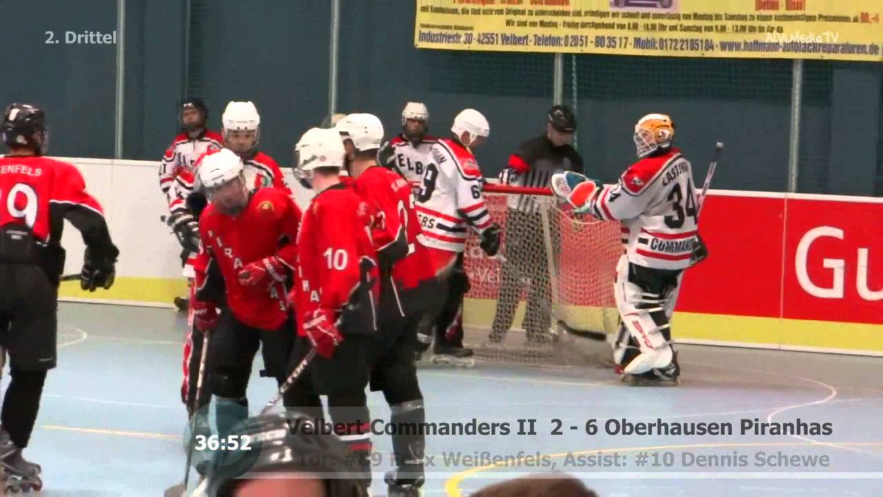 Skaterhockey: Velbert Commanders II - Oberhausen Piranhas 6:8 (Test, 09.02.14)