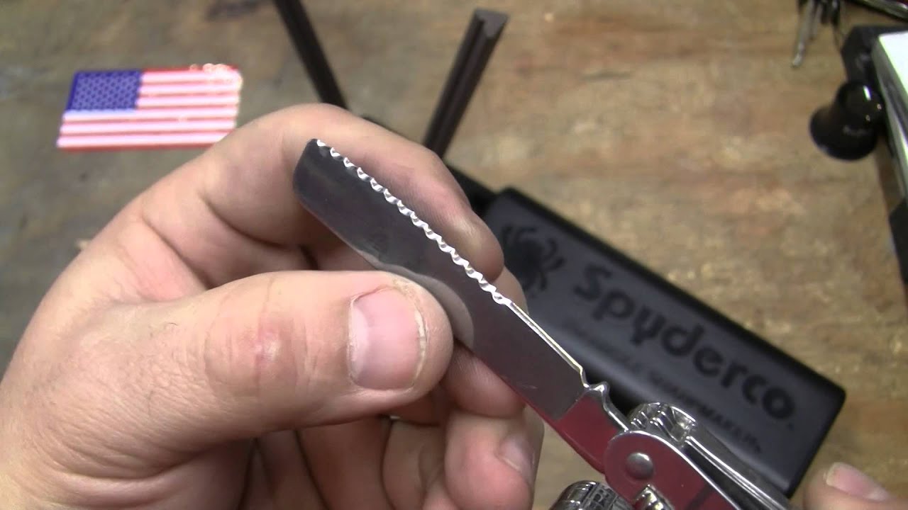 Sharpening Serrated Knife Blades Spyderco Sharpmaker