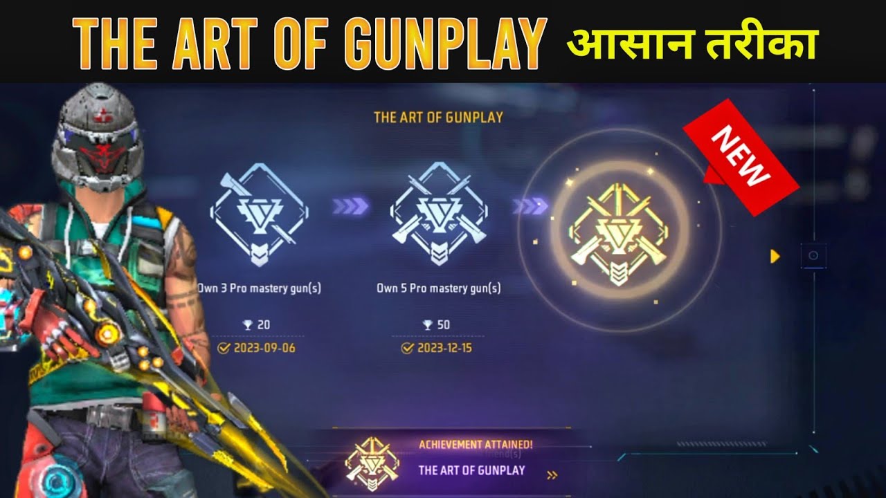 Pro Mastery Gun Achievement Mission Free Fire | The Art Of Gunplay Achievement Mission Free Fire