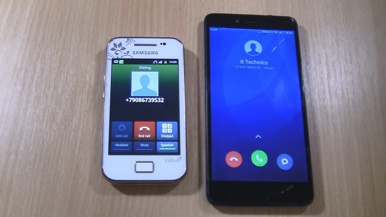 Incoming Call & Outgoing call Samsung Galaxy Ace  &Xiaomi Redmi Note 2