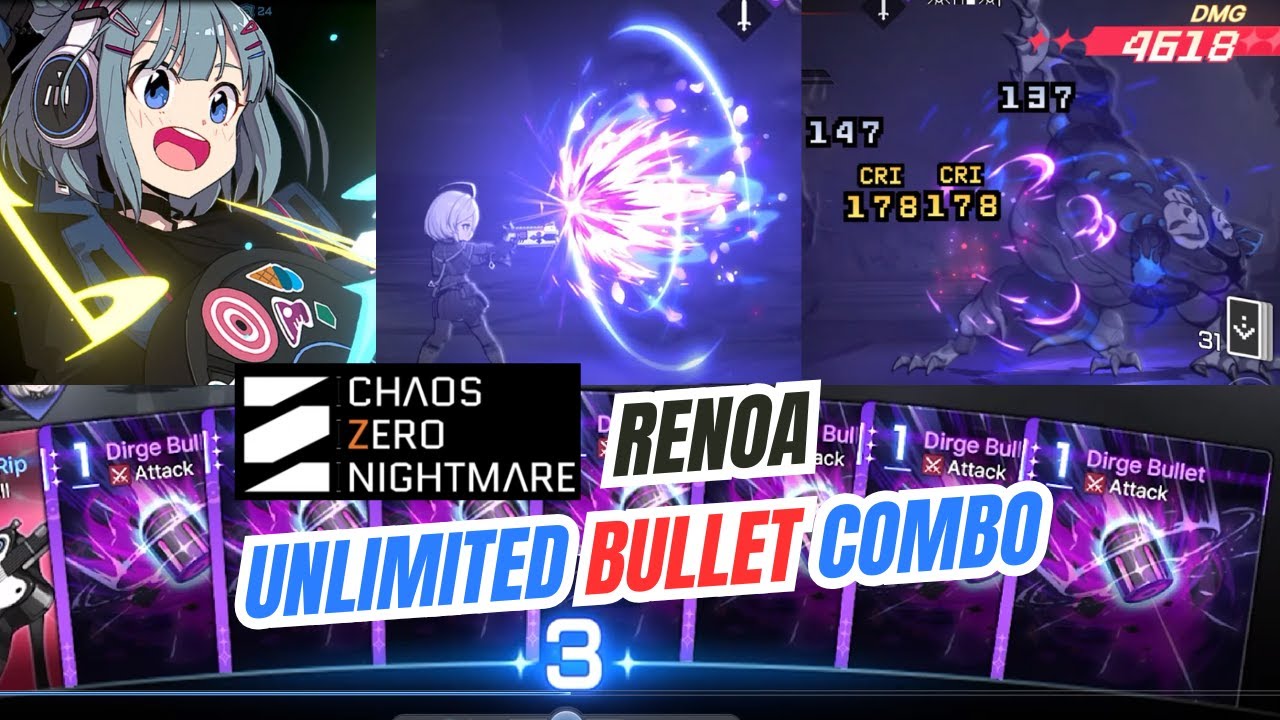 [Chaos Zero Nightmare] Renoa Unlimited Bullet Combo