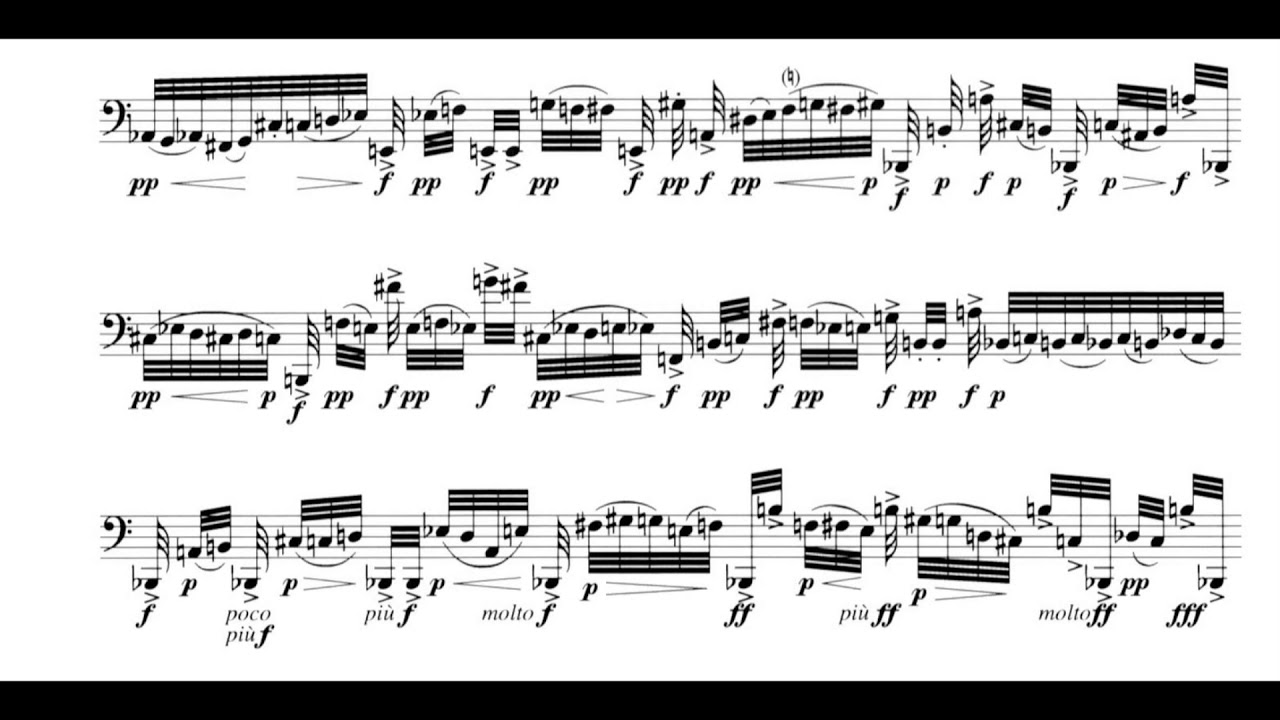 Heinz Holliger - Three Pieces for Bassoon (2001) [Score-Video]