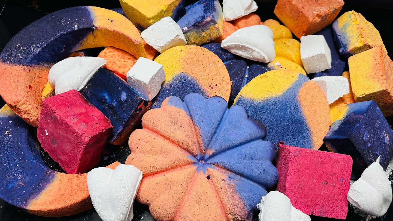 Soft Gritty Variety Chalk ASMR Crush | Oddly Satisfying ASMR 