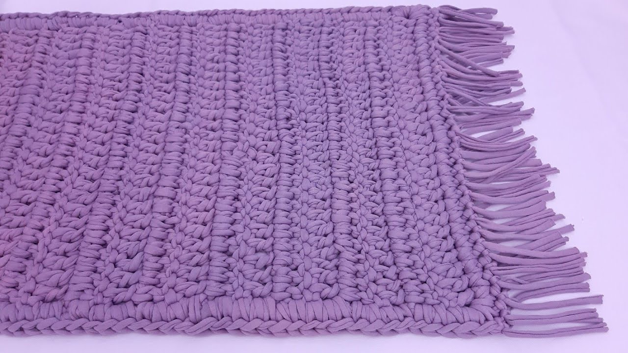 (español) ALFOMBRA DE TRAPILLO CROCHET