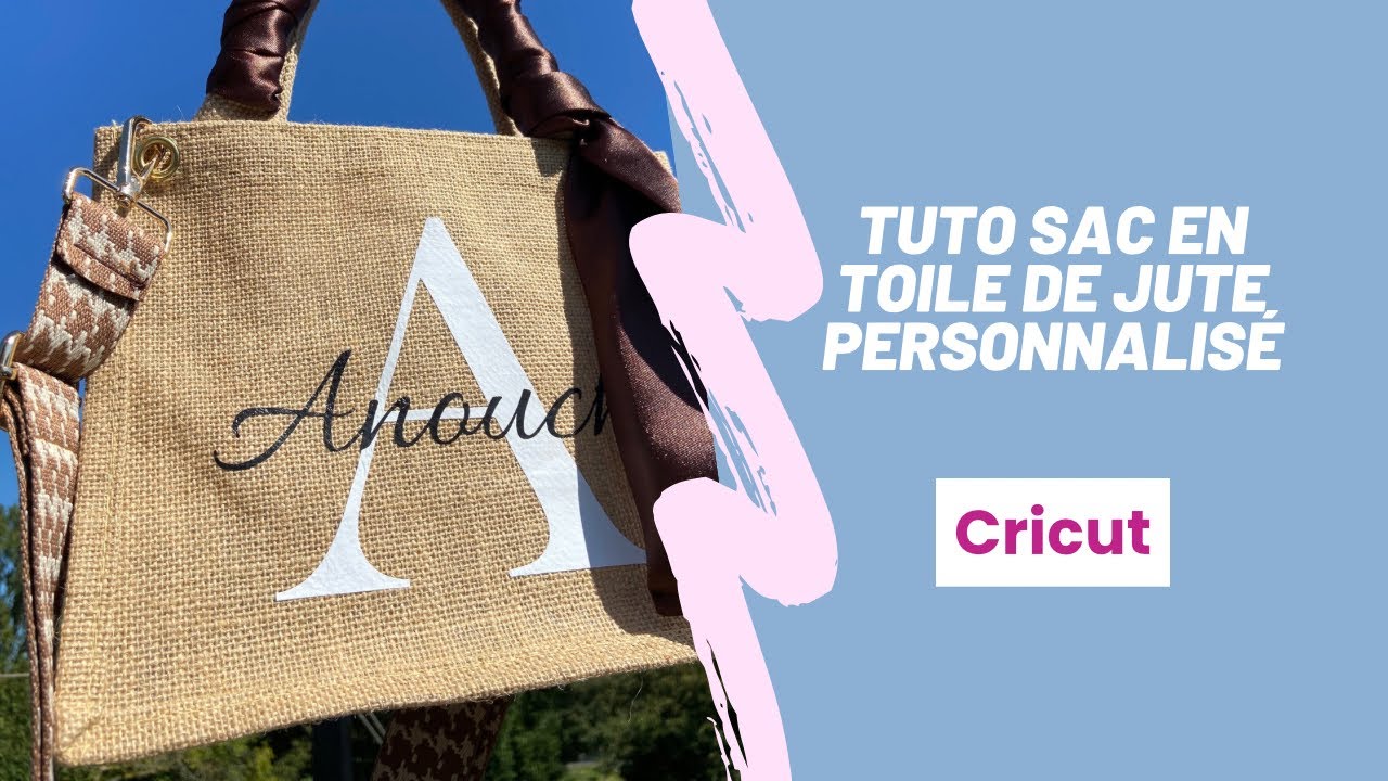 Comment personnaliser un sac en toile de jute ( Cricut )