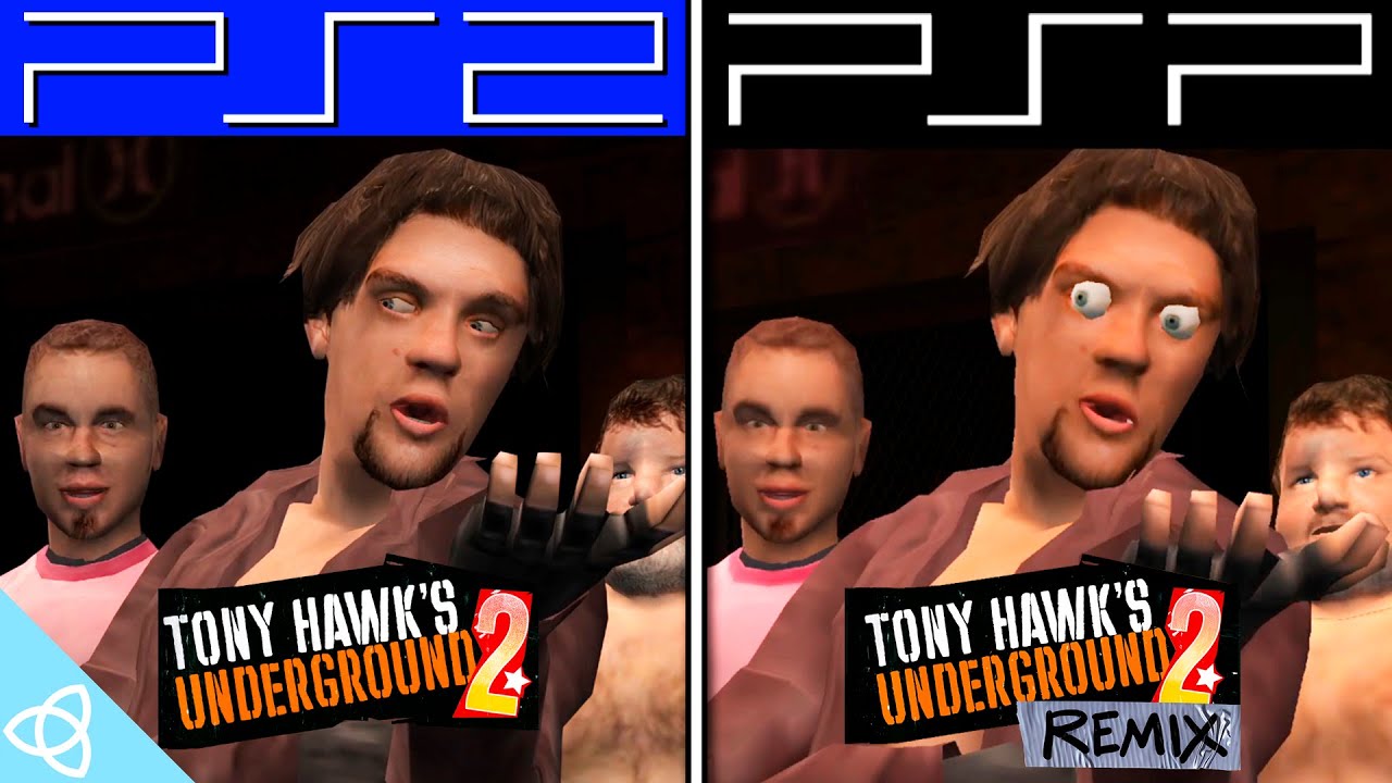 Tony Hawk's Underground 2 - PS2 Original vs. PSP Remix | Side by Side