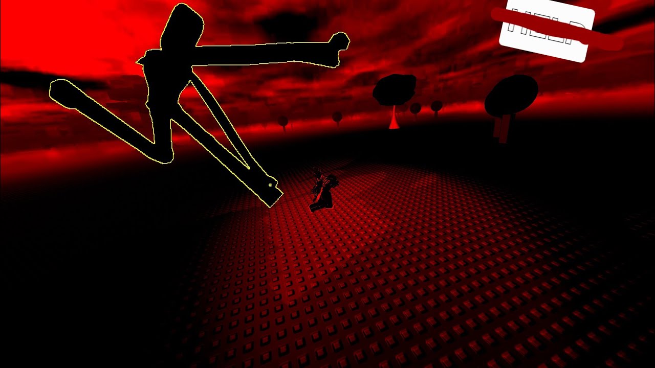 Weird tall black figure chasing me