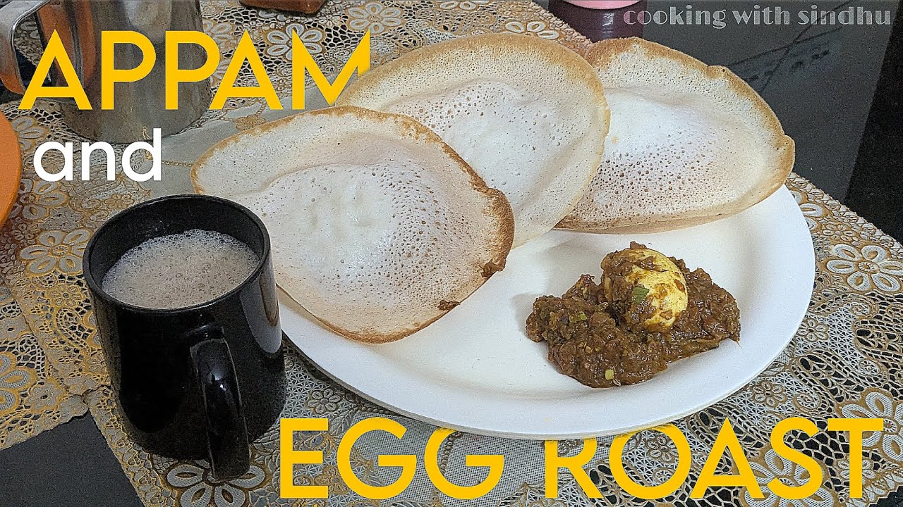 APPAM and EGG ROAST😋| Cooking with Sindhu
