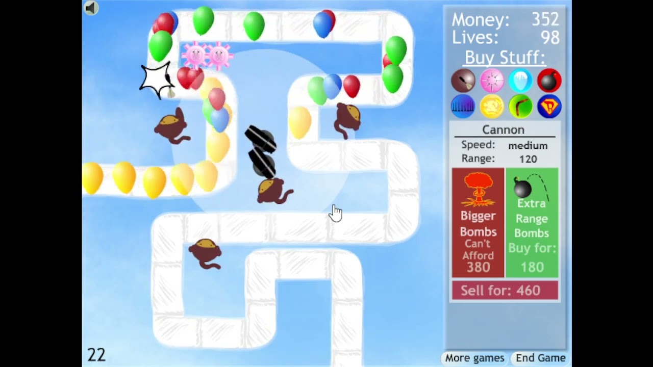 Bloons Tower Defense 2 Flash Game Playthrough