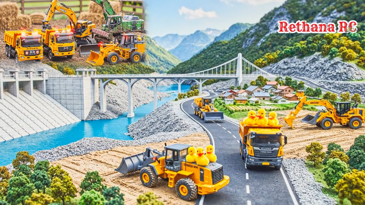 DIY Build bridges, hydroelectric dams, roads, and houses from solid rock.🚧🏠 #[Retana RC]2026