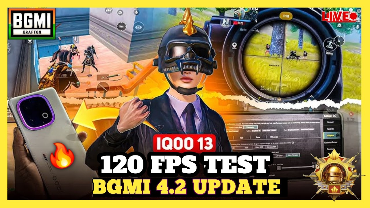 IQOO 13 BGMI 120 FPS 🔥 LIVE FPS METER READING | CONQUEROR RANK PUSH GAMEPLAY #bgmi #live
