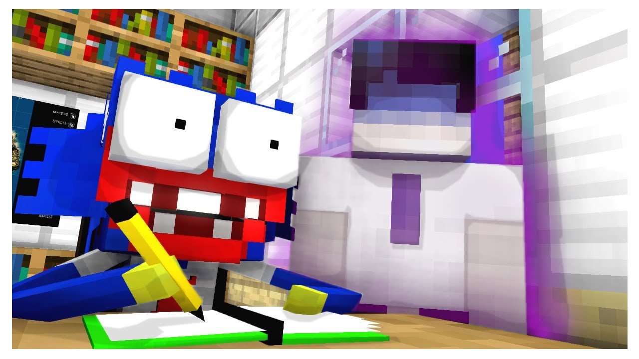 Minecraft Mobs : GHOST  MISTERY HUGGY - Minecraft Animation