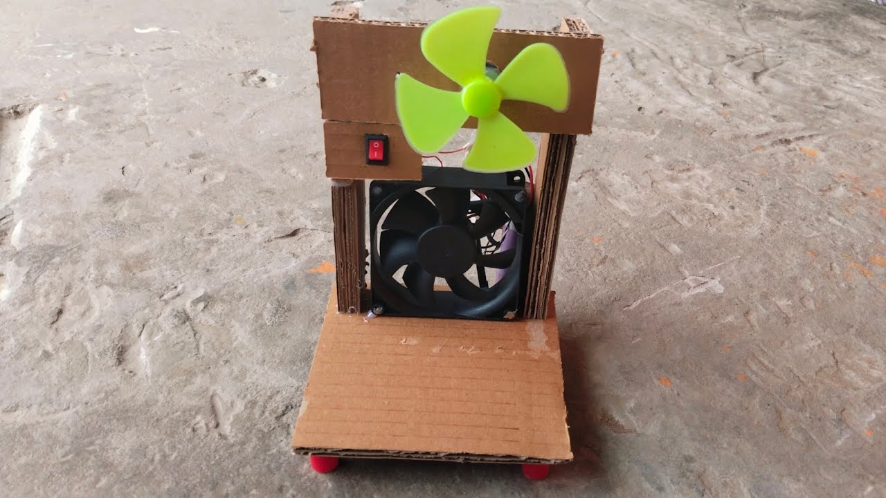 how to make air cooler fan cardboard house air cooler DC Motor fan rechargeable fan