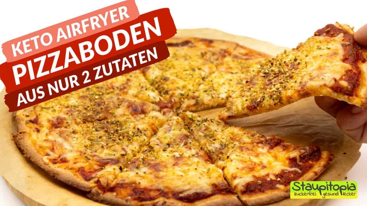 So kannst du einen leckeren Keto Pizzaboden aus nur 2 Zutaten im Cosori Airfryer selber machen 😋