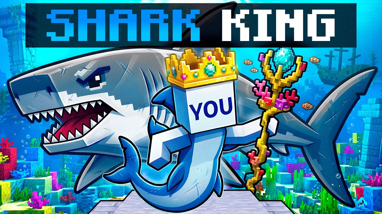 YOU Become The SHARK KING in Minecraft!