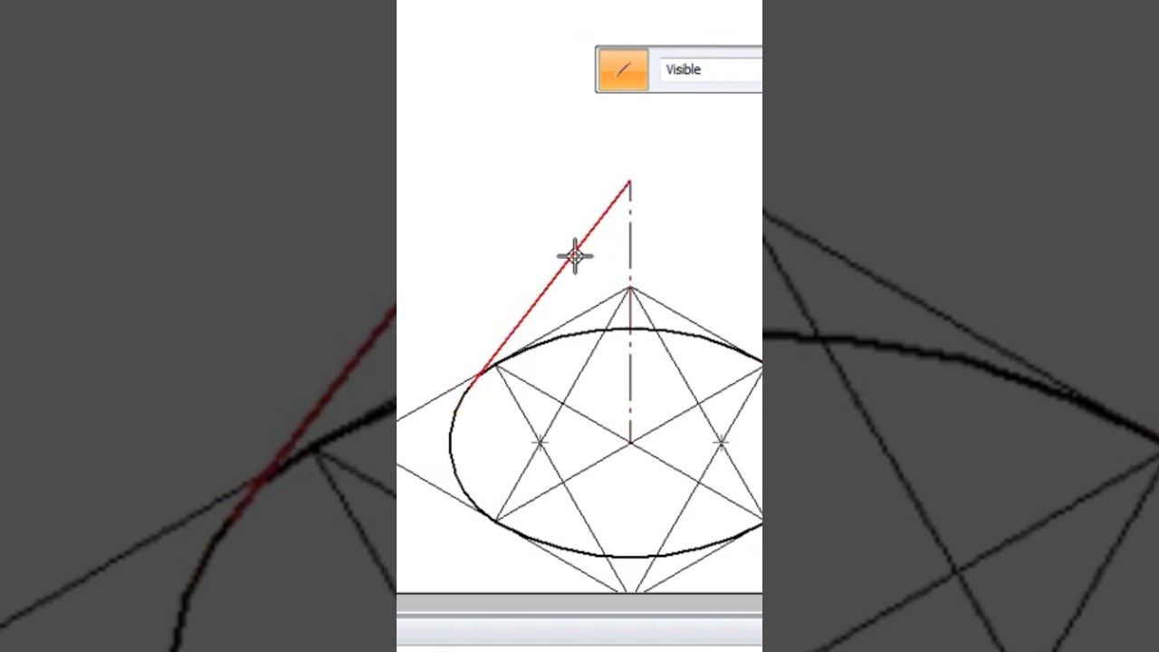 Cone construction in Isomertric Projection #isometric #caed #engineeringdrawing #viralshorts
