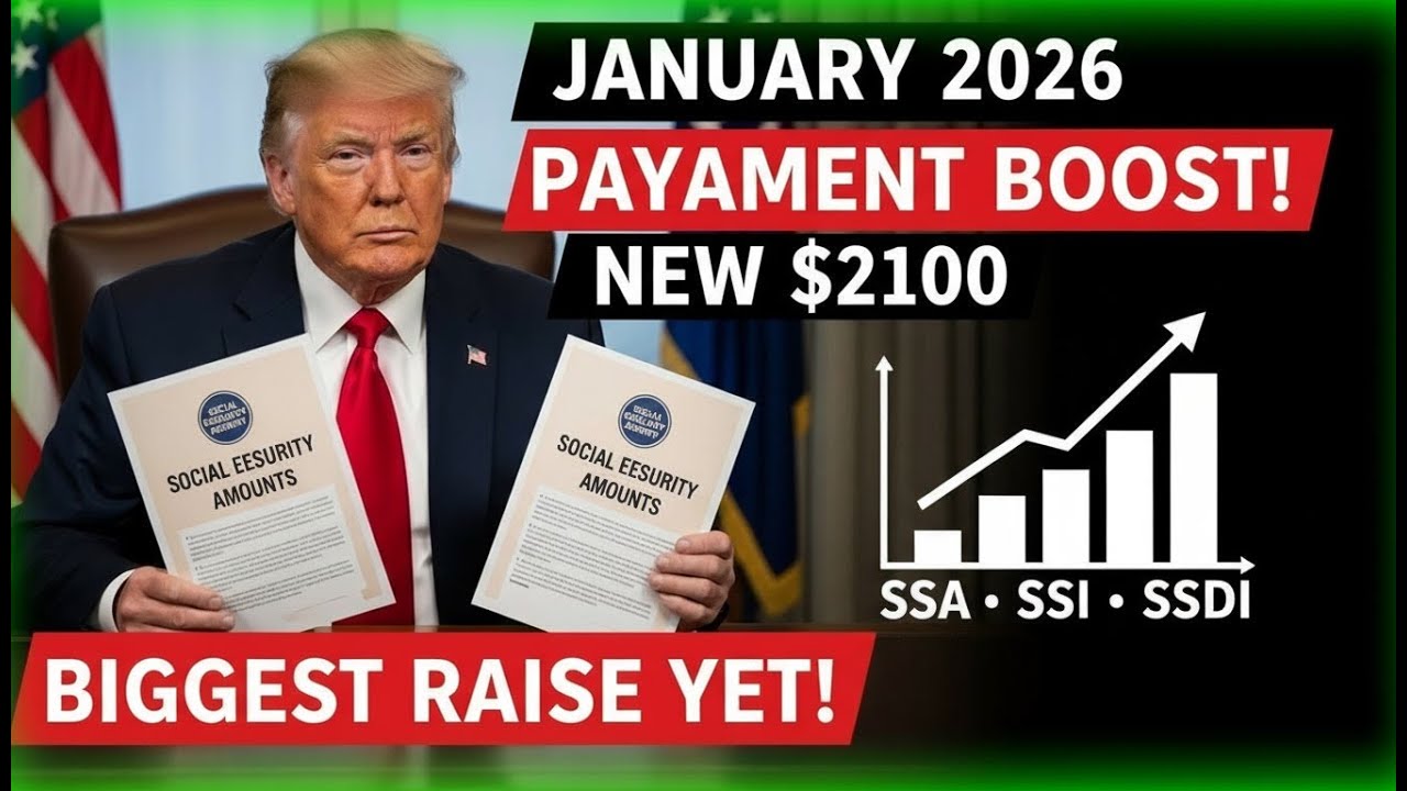January 2026- SSA Deposit: New $2100 payment for Social Security, SSI, and SSDI included