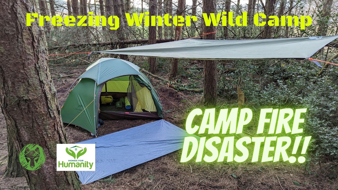 FREEZING Winter Wild camping | Naturehike Cloud Peak 2 | Campfire | Backpacking | Wild camping UK