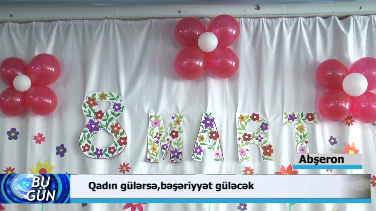 04 03 2019 DTV Qobu qəsəbə 1 nömrəli tam orta məktəbdə 8 Mart qadınlar gününə həsr olunmuş tədbir ke