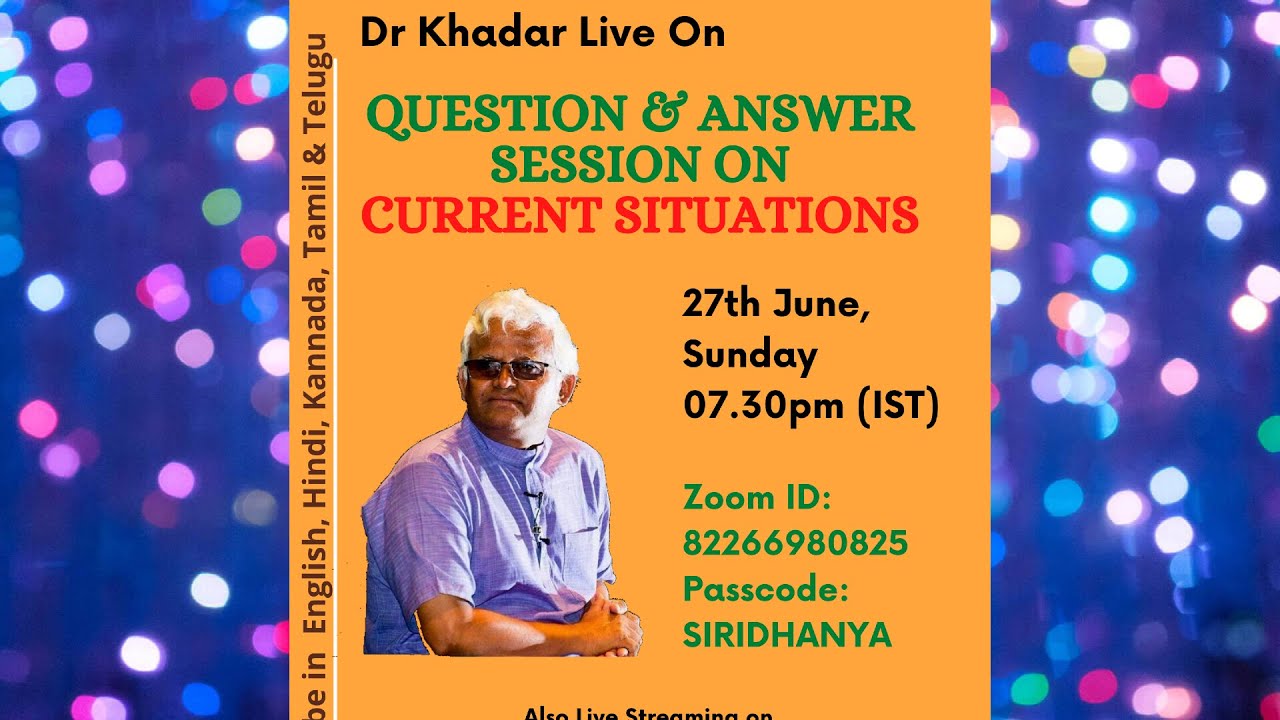 Dr Khadar live - Question & Answer session on current situations || Dr Khadar lifestyle