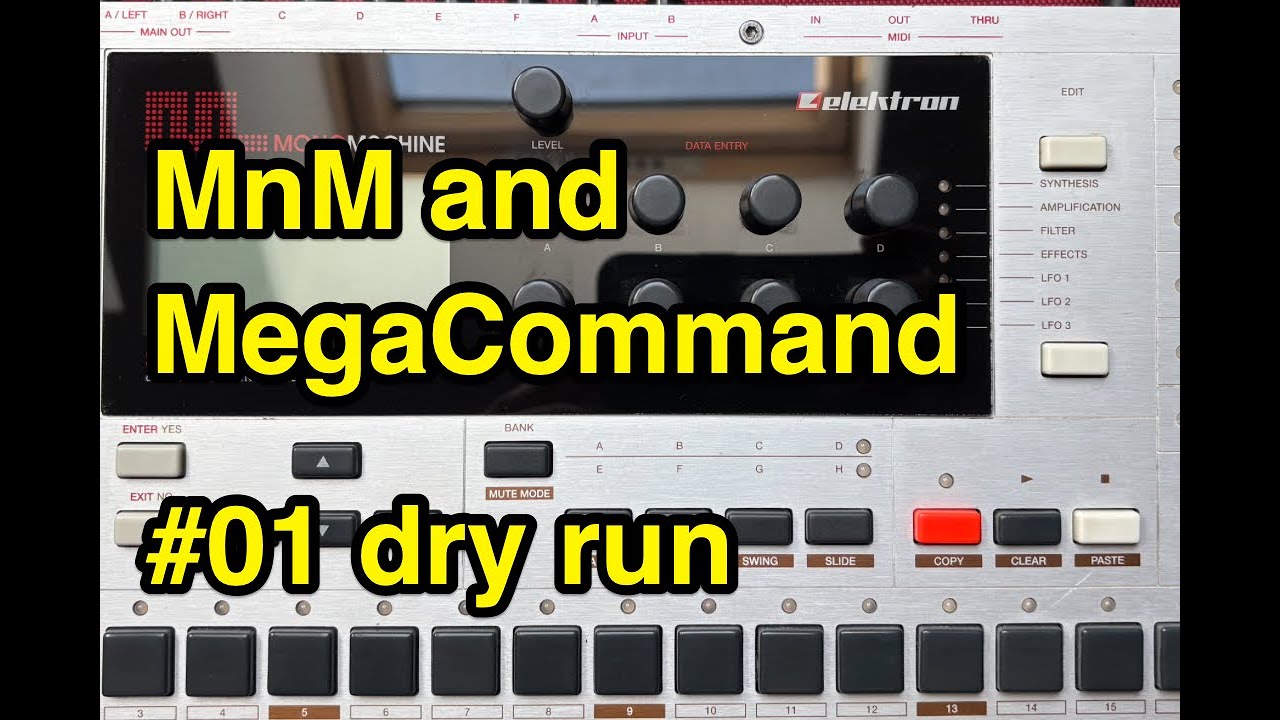 Monomachine and MegaCommand - dry run, no talking