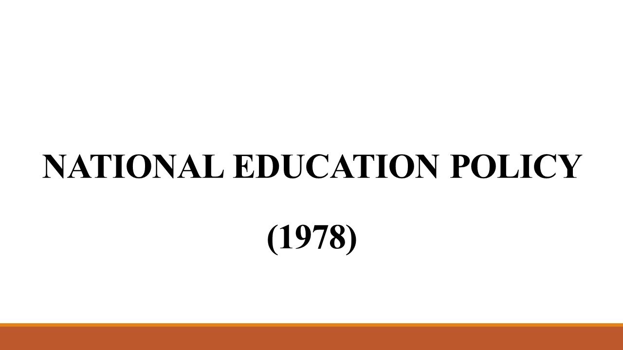 Pakistan National Education Policy 1978