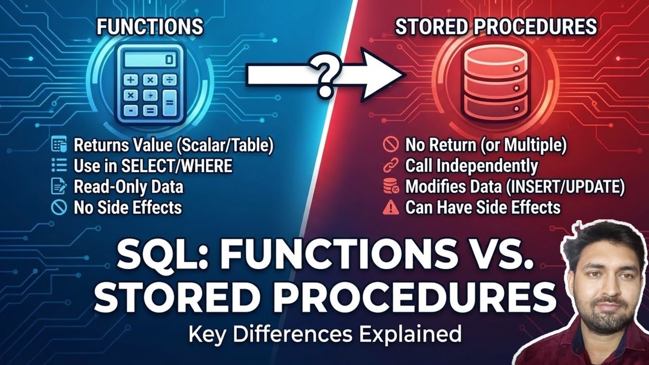 Functions vs Stored Procedure in SQL | DE by Honey