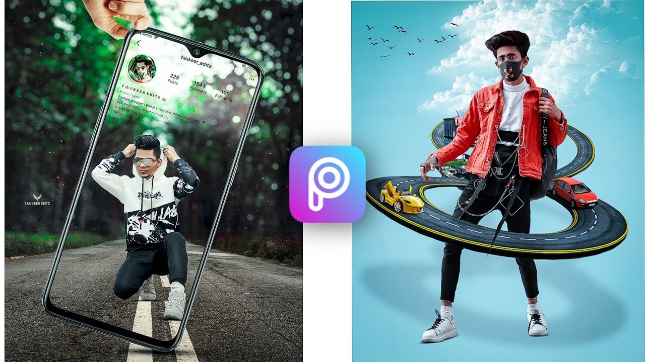PicsArt 3D Road Manipulation Photo Editing !!