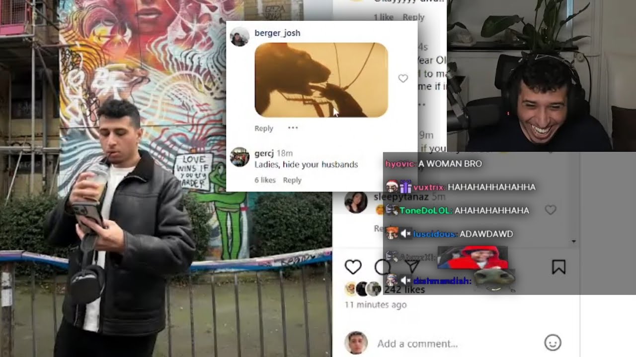 humzh asks chat for ig post advice, then regrets looking at the comments