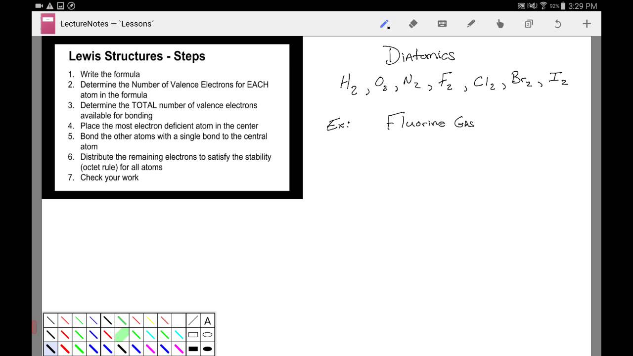 Lewis Structures: Diatomics