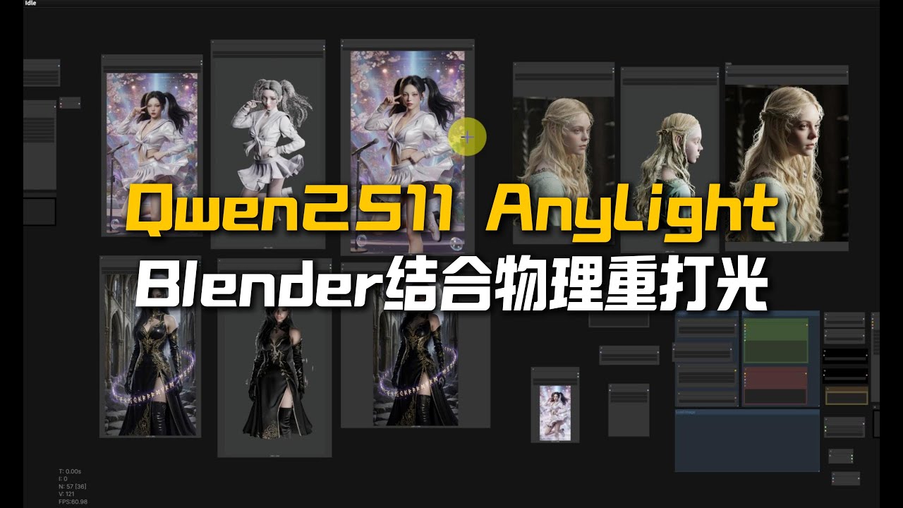 Qwen2511硬核外挂！AnyLight用3D降维打击：Blender物理渲染强制接管AI打光，复杂遮挡也能精准可控，从此告别随机抽卡！
