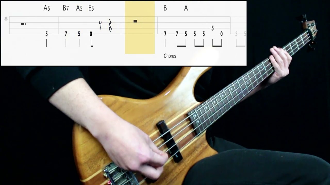 AC/DC - Thunderstruck (Bass Only) (Play Along Tabs In Video)